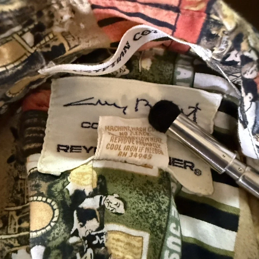 Reyn Spooner Guy Buffet 'Cafe' Egyptian Cotton Button-Up Shirt - Size 2XLarge